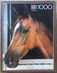 Image of the puzzle 1000, MB, Horse Head, Incomplete, Picture of the box