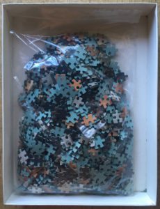 Image of the puzzle 1000, MB, Horse Head, Incomplete, Picture of the bag