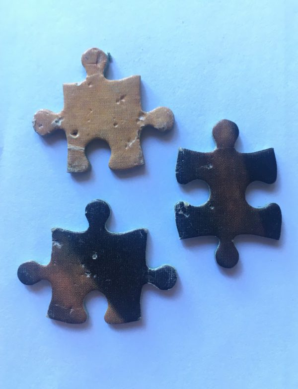 Image of the puzzle 1000, MB, Horse Head, Incomplete, Picture of the pieces