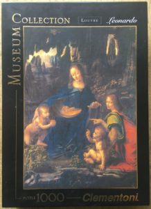 Image of the puzzle 1000, Clementoni, Virgin of the Rocks, by Leonardo da Vinci, Sealed Bag, Picture of the box
