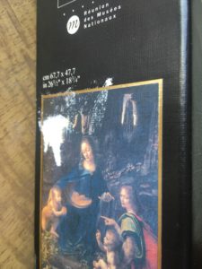 Image of the puzzle 1000, Clementoni, Virgin of the Rocks, by Leonardo da Vinci, Sealed Bag, Detail of the box