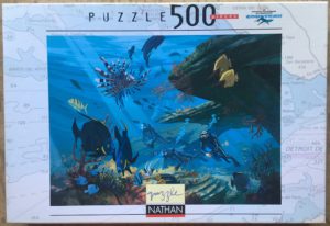 Image of the puzzle 500, Nathan, Aquarium, Complete, Picture of the box