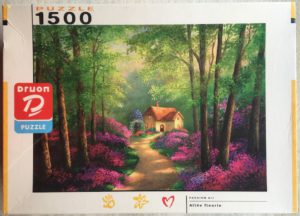 Image of the puzzle 1500, Druon, Allée Fleurie, Bonnec Brothers, Factory Sealed, Picture of the box