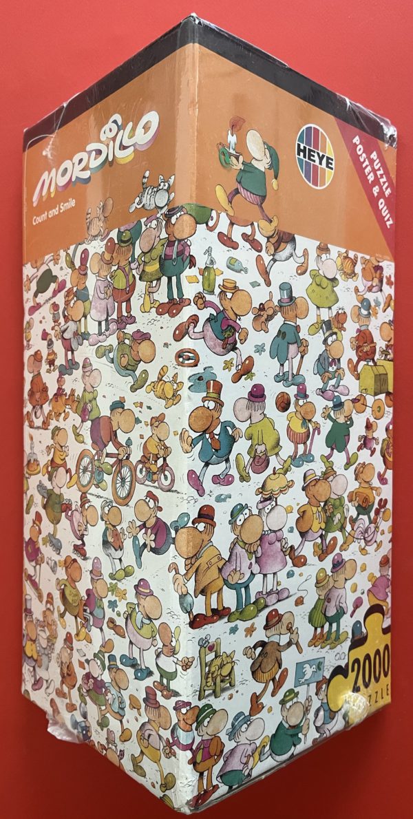 Image of the puzzle 2000, Heye, Count and Smile, Guillermo Mordillo, Factory Sealed, Picture of the box