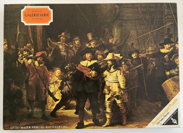 Image of the puzzle 750, Ravensburger, Night Watch, Rembrandt, Sealed Bag, Picture of the box