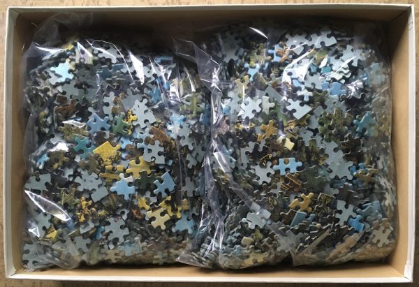 Image of the puzzle 4000, MB, Villnostal, Dolomites, Incomplete, Picture of the bag