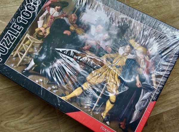 Image of the puzzle 1000, Jeikick, Merry Company, by Willem Pieterszoon Buytewech, Factory Sealed, Detail of the seal