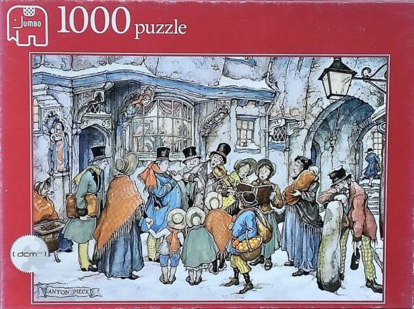Image of the puzzle 1000, Jumbo, The Carol Singers, Anton Pieck, Complete, Picture of the box