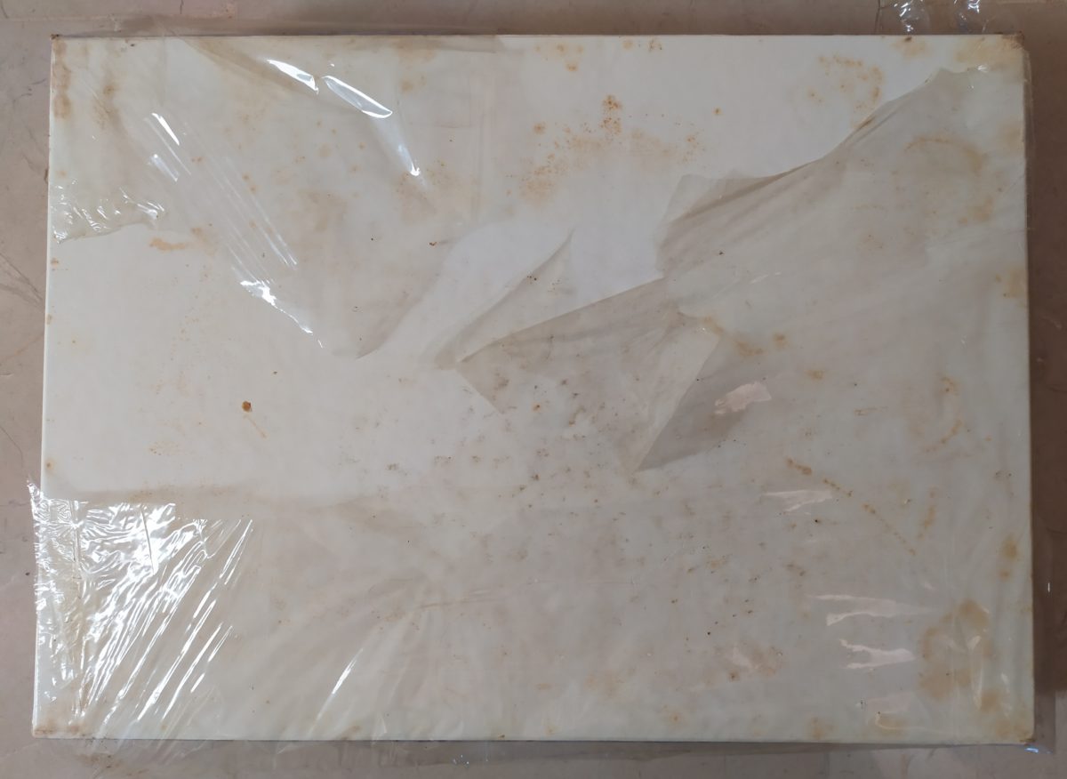 Image of the puzzle 3000, Nathan, Ships Entering Le Havre, Édouard Adam, Sealed Bag, Picture of the back