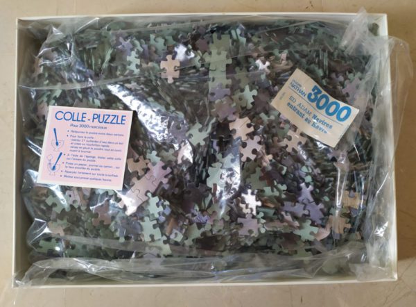 Image of the puzzle 3000, Nathan, Ships Entering Le Havre, Édouard Adam, Sealed Bag, Picture of the bag