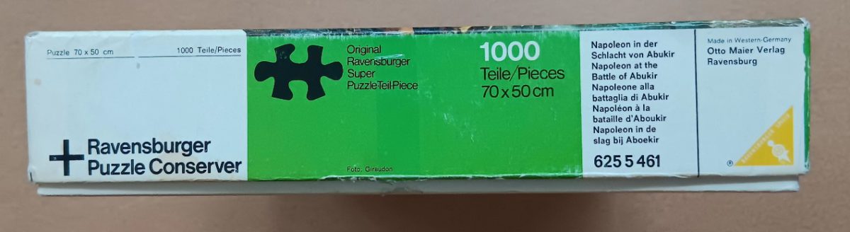 Image of the puzzle 1000, Ravensburger, Napoleon at the Battle of Abukir, by Antoine-Jean Gros, Complete, Picture of the box