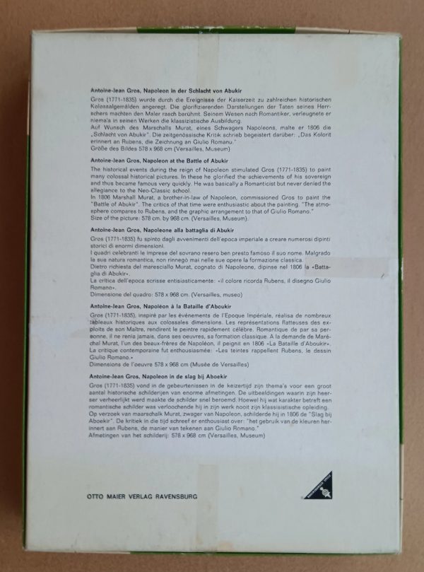 Image of the puzzle 1000, Ravensburger, Napoleon at the Battle of Abukir, by Antoine-Jean Gros, Complete, Picture of the box