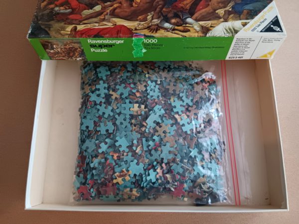 Image of the puzzle 1000, Ravensburger, Napoleon at the Battle of Abukir, by Antoine-Jean Gros, Complete, Picture of the bag