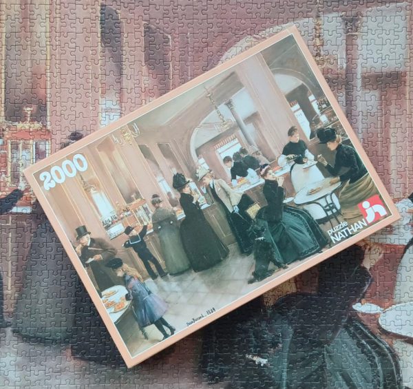 Image of the puzzle 2000, Nathan, Tea Room, by Jean Béraud, Complete, Picture of the box