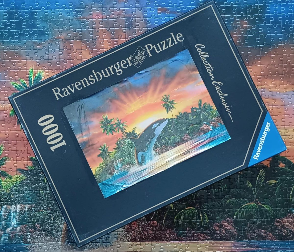 1000, Ravensburger, Island Paradise, Christian Riese Lassen, Complete, Listed by Emilia puzzles Image of the puzzle 1000, Ravensburger, Island Paradise, Christian Riese Lassen, Complete, Picture of the box