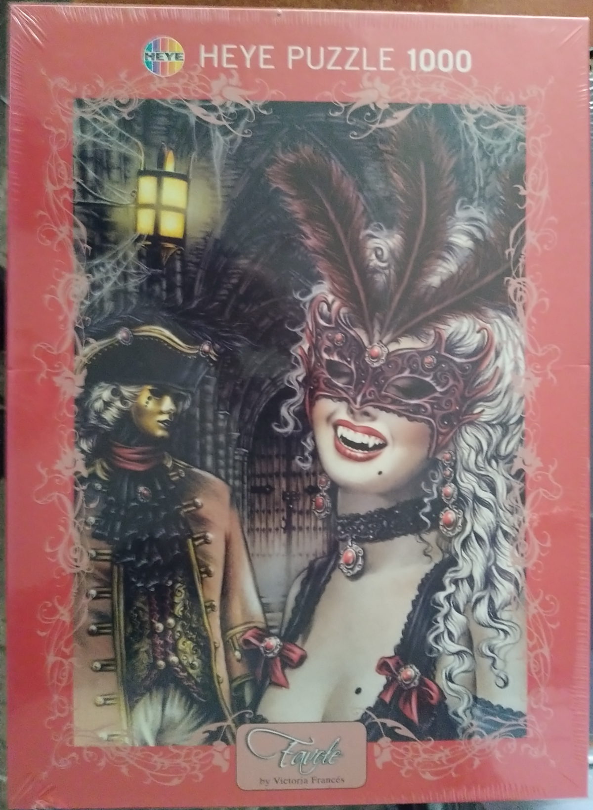 1000, Heye, Vampires, Victoria Francés, Factory Sealed, Listed by GMath Image of the puzzle 1000, Heye, Vampires, Victoria Francés, Factory Sealed, Picture of the box