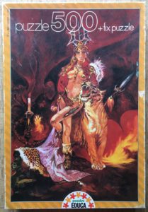 Image of the puzzle 500, Educa, The Tigress, by Esteban Maroto, Incomplete, Picture of the box