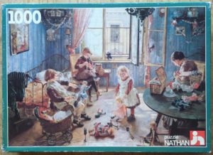 Image of the puzzle 1000, Nathan, Nursery, by Fritz von Uhde, Picture of the box