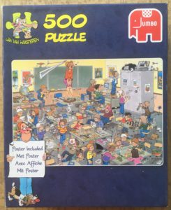 Image of the puzzle 500, Jumbo, Find that Mouse, by Jan van Haasteren, Complete, Picture of the box