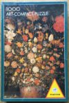 Image of the puzzle 1000, Piatnik, Flowers in a Wooden Vessel, by Jan Bueghel the Elder, Factory Sealed, Picture of the box