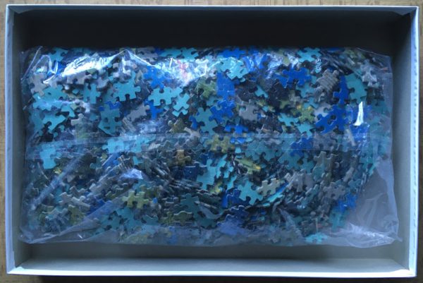 Image of the puzzle 1500, F.X. Schmid, Kolfuschg with Sella Group, Sealed Bag, Picture of the bag