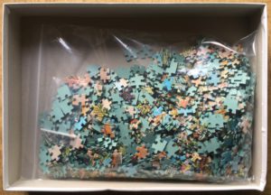 Image of the puzzle 1000, Druon, Village en Fleurs, Complete, Picture of the bag