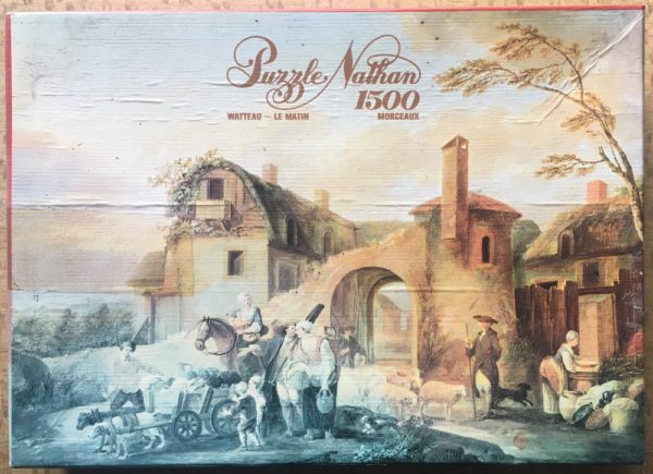 Image of the puzzle 1500, Nathan, Morning, by Jean-Antoine Watteau, Complete, Picture of the box