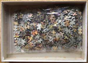 Image of the puzzle 500, Jumbo, Going to the Market, Peter Mørk Mønsted, Complete, Picture of the bag