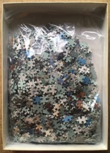 Image of the puzzle 1500, Nathan, Saint Bernard in the Snow, Complete, Picture of the bag