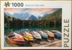 Image of the puzzle 1000, Rebo, Boats at the Lake, by Yevhenii Chulovskyi, Complete, Picture of the box