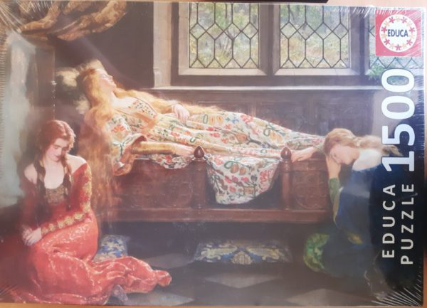 Image of the puzzle 1500, Educa, Sleeping Beauty, John Collier, Factory Sealed, Picture of the box