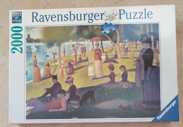 Image of the puzzle 2000, Ravensburger, A Sunday on La Grande Jatte, by Seurat, Factory Sealed, Picture of the box
