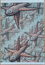 Image of the puzzle 500, Selegiochi, Depth, by Maurits Cornelis Escher, Complete, Picture of the puzzle