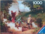 Image of the puzzle 1000, Ravensburger, The Childhood Friend, by Carl Spitzweg, Sealed bag, Picture of the box