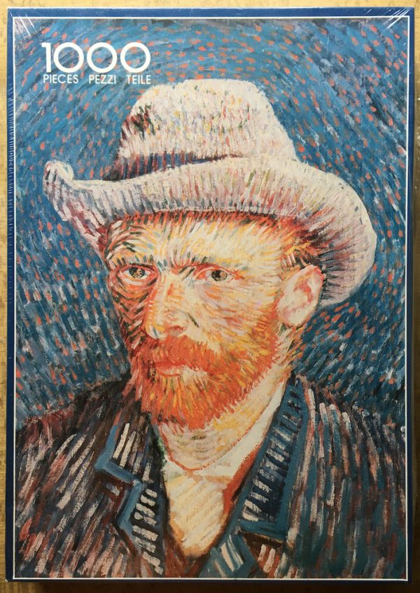 Image of the puzzle 1000, Top Puzzles, 1000, Self-Portrait with Hat, by Vincent van Gogh, Factory Sealed, Picture of the box