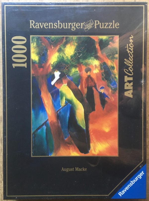 Image of the puzzle 1000, Ravensburger, Sunny Path, by August Macke, Factory Sealed, Picture of the box