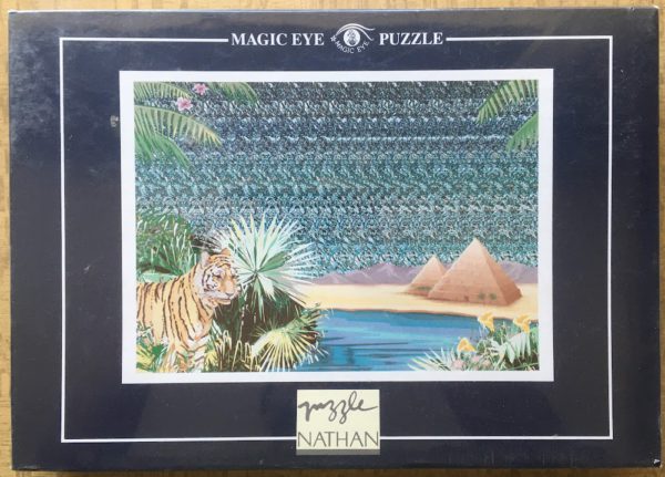 Image of the puzzle 1000, Nathan, Au Pays des Pyramides, Complete, Picture of the box