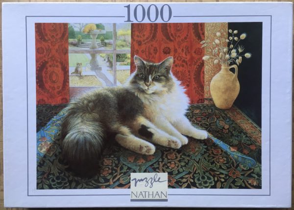 Image of the puzzle 1000, Nathan, The Cat and the Vase, by Lesley Anne Ivory, Complete, Picture of the box