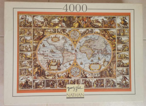 Image of the puzzle 4000, Nathan, Magna Carta Mundi, by Nicolaes Visscher I, Sealed Bag, Picture of the box