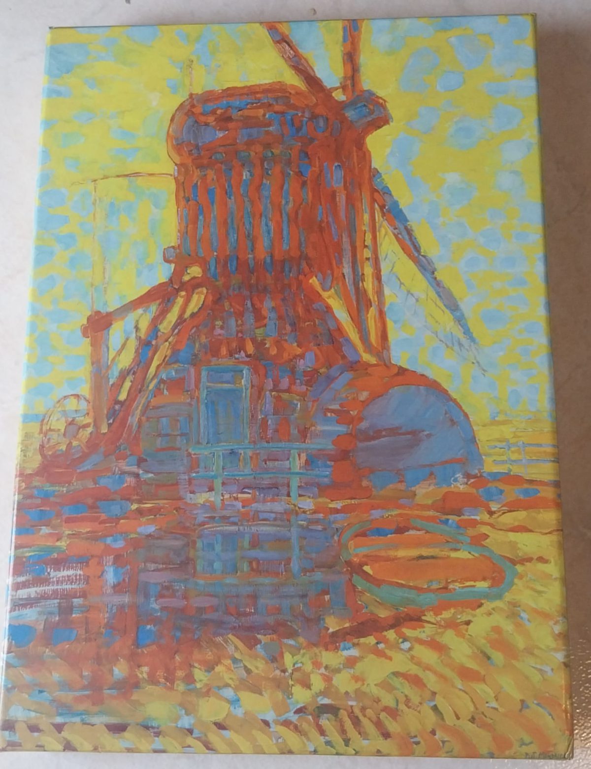 1000, BankGiroLoterij, The Windmill in Sunlight, by Piet Mondrian, Sealed Bag, Listed by Vanesa Image of the puzzle 1000, BankGiroLoterij, The Windmill in Sunlight, by Piet Mondrian, Sealed Bag, Picture of the box