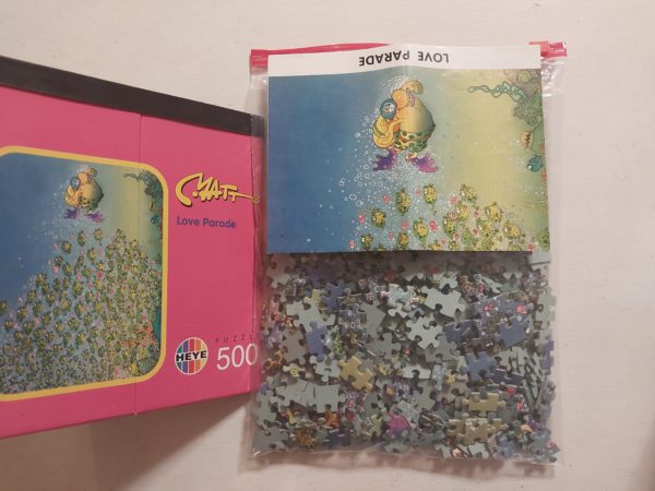 Image of the puzzle 500, Heye, Love Parade, by Matt, Complete, Picture of the bag