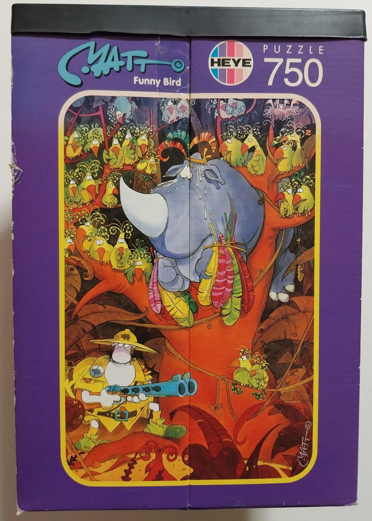 Image of the puzzle 750, Heye, Funny Bird, by Matt, Sealed Bag, Picture of the box