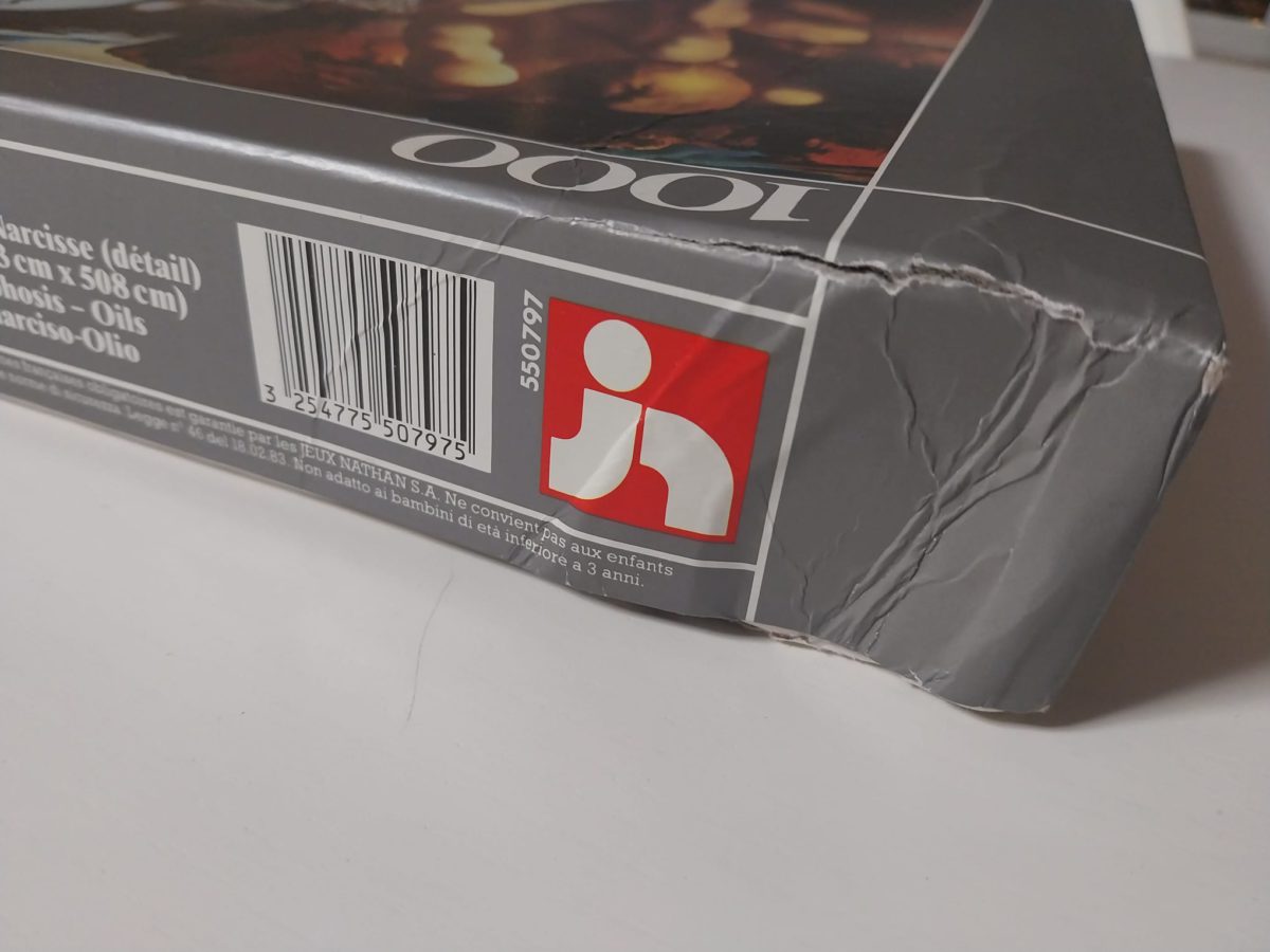 Image of the puzzle 1000, Nathan, Narcissus’ Metamorphosis, Sealed Bag, Detail of the box