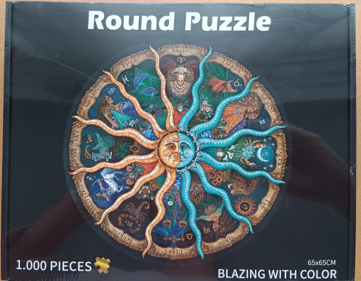 Image of the puzzle 1000, Pinshidai, Blazing with Color (Zodiac), Factory Sealed, Picture of the box