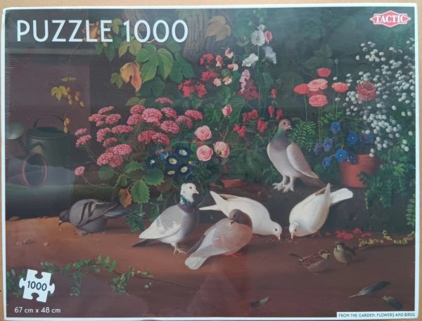 Image of the puzzle 1000, Tactic, From the Garden: Flowers and Birds, by Ferdinand von Wright, Factory Sealed, Picture of the box