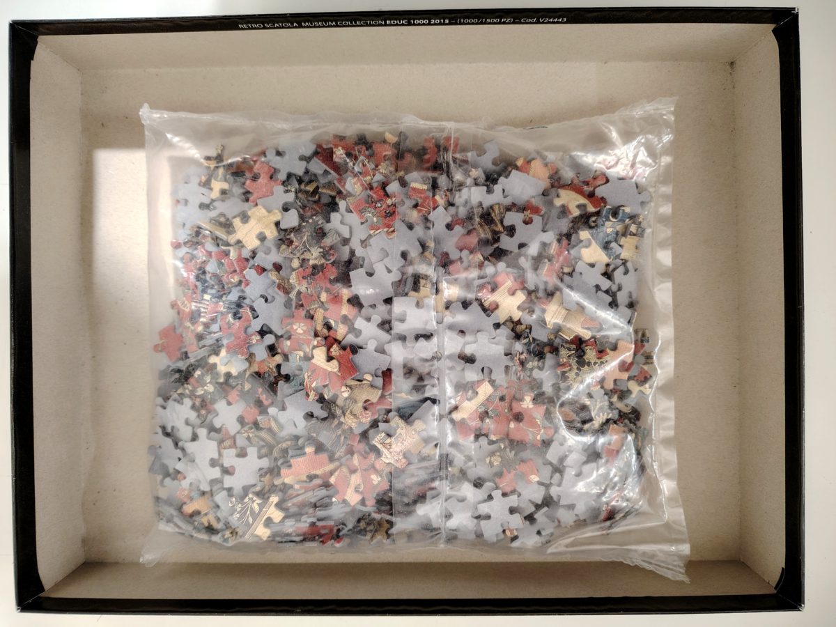 Image of the puzzle 1000, Clementoni, The Lady and the Unicorn, Sealed Bag, Picture of the Bag