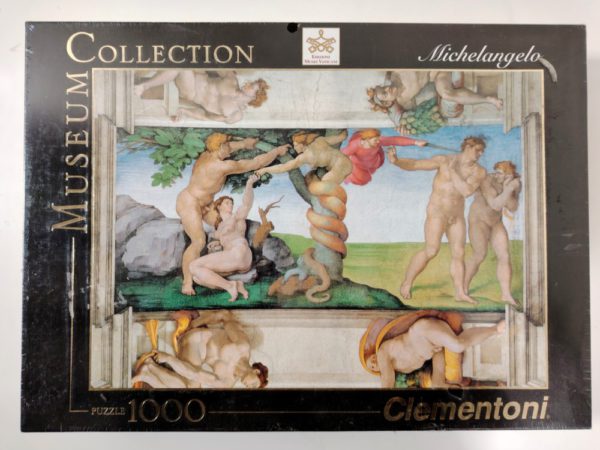 Image of the puzzle 1000, Clementoni, The Original Sin, Michelangelo, Factory Sealed, Picture of the box
