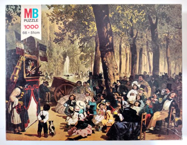 Image of the puzzle 1000, MB, Théâtre de Guignol aux Champs-Elysées, by Guérard, Sealed Bag, Picture of the box