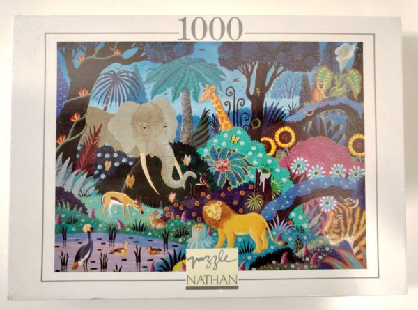 Image of the puzzle 1000, Nathan, The Jungle, Alain Thomas, Factory Sealed, Picture of the box