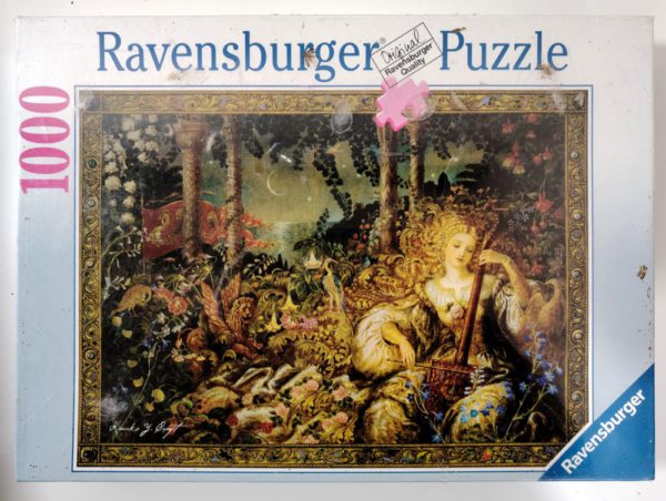 Image of the puzzle 1000, Ravensburger, Serenade, Kinuko Yamabe Craft, Factory Sealed, Picture o the box